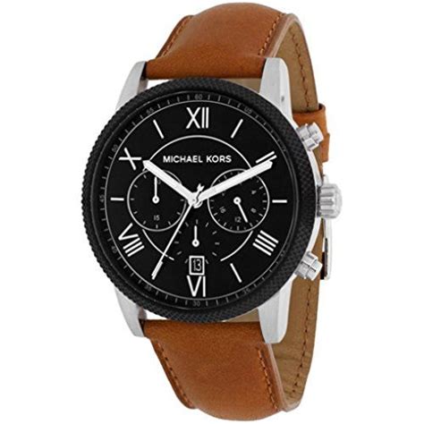 michael kors watch mk 8394 souq|Michael Kors Hawthrone Black Dial Brown Leather .